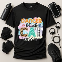 Funny Danger Black Cat Crossing Graphic Patchwork Gift Cooling Performance Crew T-Shirt