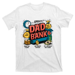 Funny Dad Bank Happy Fathers Day T-Shirt