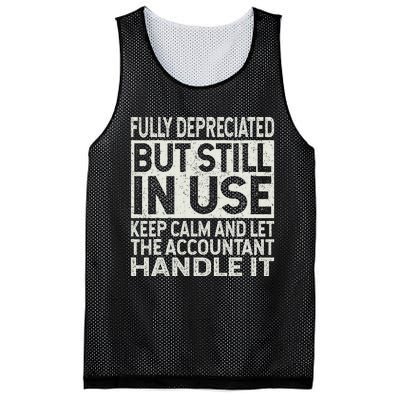 Fully Depreciated But Still In Use Funny Accountant Quote Mesh Reversible Basketball Jersey Tank