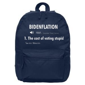 Funny Definition Bidenflation The Cost Of Voting Stupid 16 in Basic Backpack