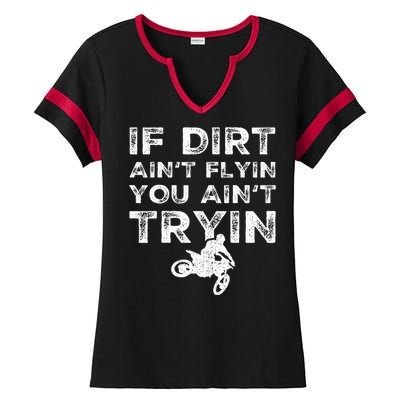 Funny Dirt Bike Riding Mx Motocross Rider Supercross Ladies Halftime Notch Neck Tee