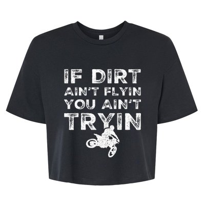 Funny Dirt Bike Riding Mx Motocross Rider Supercross Bella+Canvas Jersey Crop Tee