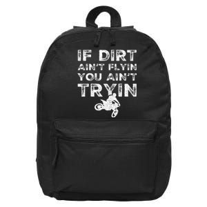 Funny Dirt Bike Riding Mx Motocross Rider Supercross 16 in Basic Backpack