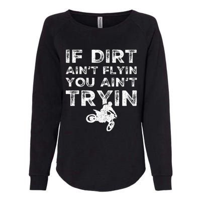 Funny Dirt Bike Riding Mx Motocross Rider Supercross Womens California Wash Sweatshirt