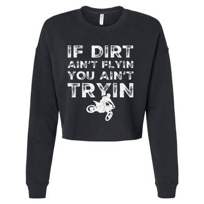 Funny Dirt Bike Riding Mx Motocross Rider Supercross Cropped Pullover Crew