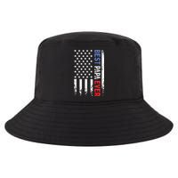 Father's Day Best Papa Ever with US American Flag Cool Comfort Performance Bucket Hat