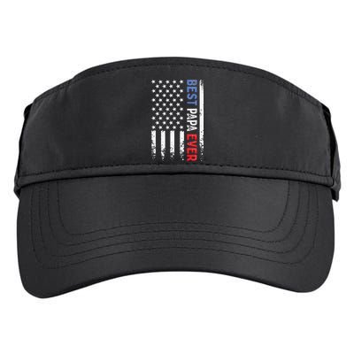 Father's Day Best Papa Ever with US American Flag Adult Drive Performance Visor