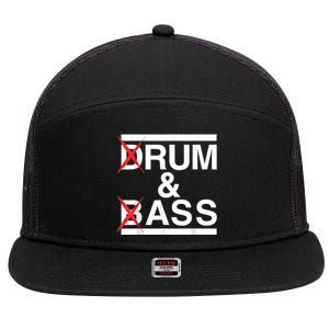 Funny Drum & Bass / Rum & Ass Lovers 7 Panel Mesh Trucker Snapback Hat