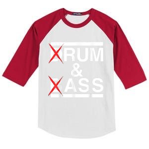 Funny Drum & Bass / Rum & Ass Lovers Kids Colorblock Raglan Jersey