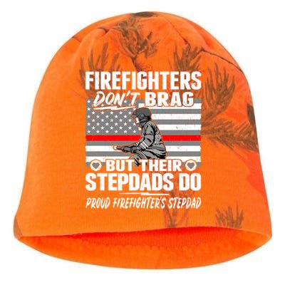 Firefighters Dont Brag Proud Firefighter Stepdad Dad Gift Kati - Camo Knit Beanie