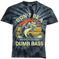 Funny Dont Be Dumb Bass Fish Fathers Day Gift Dad Fishing Kids Tie-Dye T-Shirt