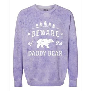 Fathers Day / Beware Daddy Bear Trees / Protective Dads Colorblast Crewneck Sweatshirt