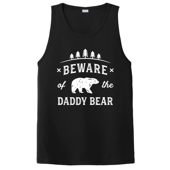 Fathers Day / Beware Daddy Bear Trees / Protective Dads PosiCharge Competitor Tank