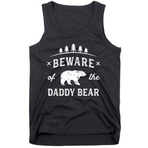 Fathers Day / Beware Daddy Bear Trees / Protective Dads Tank Top