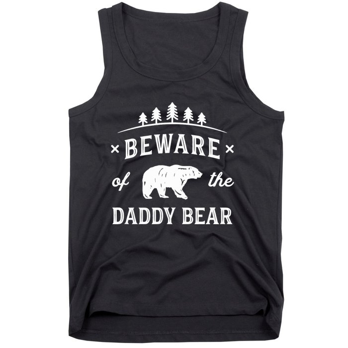 Fathers Day / Beware Daddy Bear Trees / Protective Dads Tank Top