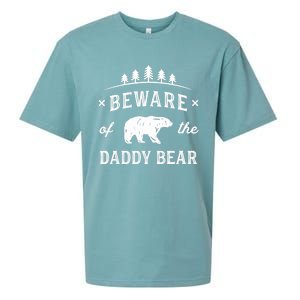 Fathers Day / Beware Daddy Bear Trees / Protective Dads Sueded Cloud Jersey T-Shirt