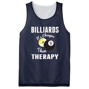 Father's Day BILLIARDS Its Cheaper Than Therapy Pool Player Gift For Dad Mesh Reversible Basketball Jersey Tank