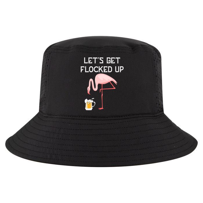 Flamingo Drinking Beer Funny Flamingo Cool Comfort Performance Bucket Hat