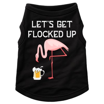 Flamingo Drinking Beer Funny Flamingo Doggie Tank