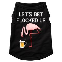 Flamingo Drinking Beer Funny Flamingo Doggie Tank