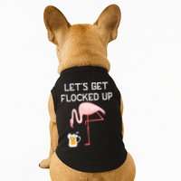 Flamingo Drinking Beer Funny Flamingo Doggie Tank