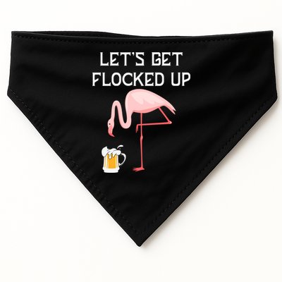 Flamingo Drinking Beer Funny Flamingo USA-Made Doggie Bandana