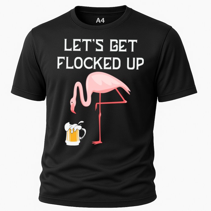 Flamingo Drinking Beer Funny Flamingo Performance Shirt