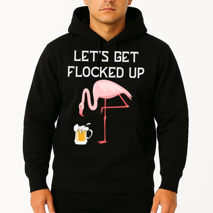 Flamingo Drinking Beer Funny Flamingo Hoodie