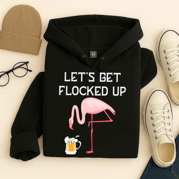 Flamingo Drinking Beer Funny Flamingo Hoodie