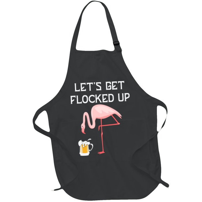 Flamingo Drinking Beer Funny Flamingo Apron