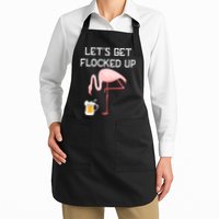 Flamingo Drinking Beer Funny Flamingo Apron