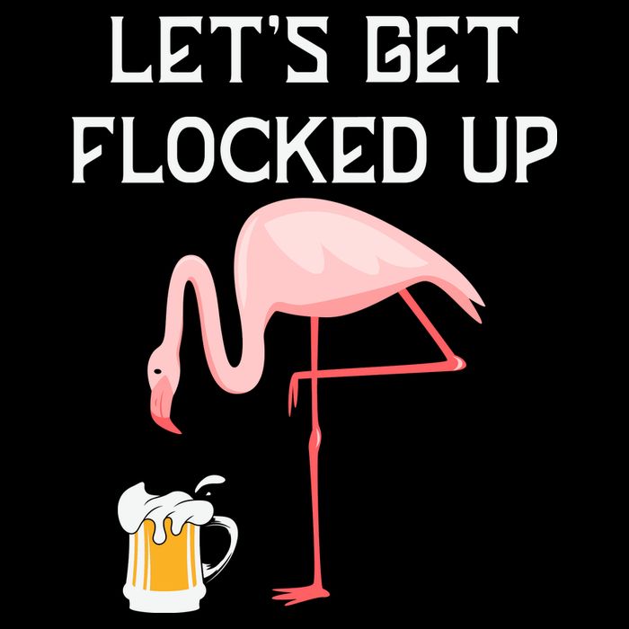 Flamingo Drinking Beer Funny Flamingo Apron