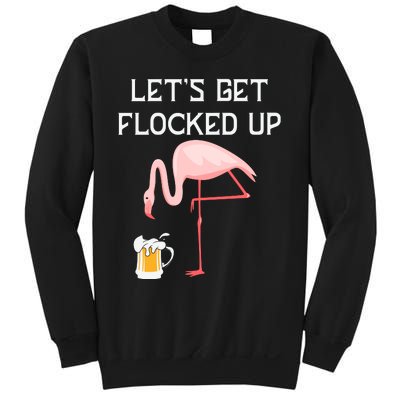 Flamingo Drinking Beer Funny Flamingo Sweatshirt