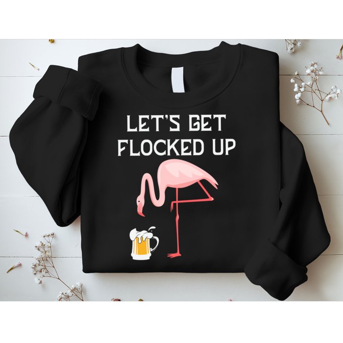 Flamingo Drinking Beer Funny Flamingo Sweatshirt