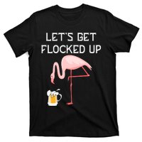 Flamingo Drinking Beer Funny Flamingo T-Shirt