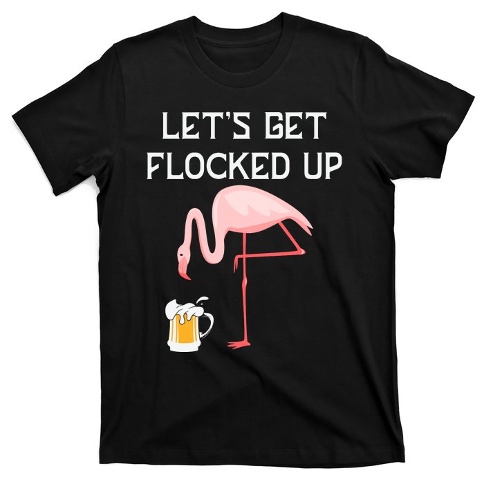 Flamingo Drinking Beer Funny Flamingo T-Shirt