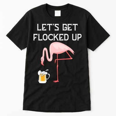 Flamingo Drinking Beer Funny Flamingo Tall T-Shirt