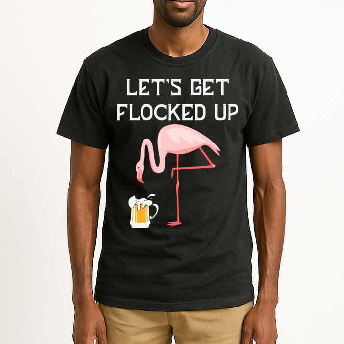 Flamingo Drinking Beer Funny Flamingo Tall T-Shirt
