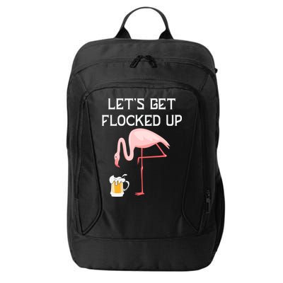 Flamingo Drinking Beer Funny Flamingo City Backpack