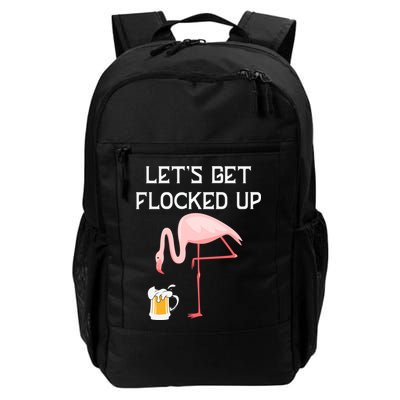 Flamingo Drinking Beer Funny Flamingo Backpack
