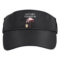 Flamingo Drinking Beer Funny Flamingo Adult Drive Performance Visor