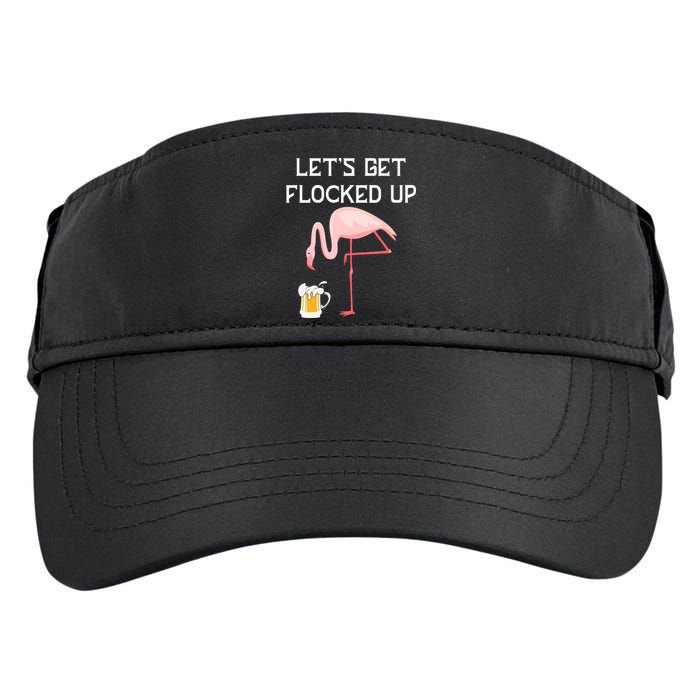 Flamingo Drinking Beer Funny Flamingo Adult Drive Performance Visor