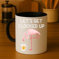 Flamingo Drinking Beer Funny Flamingo Mug