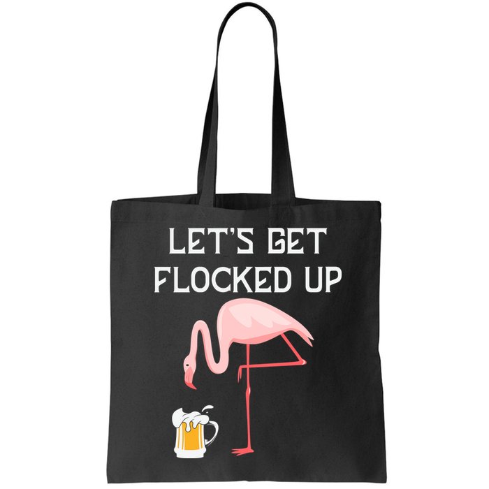 Flamingo Drinking Beer Funny Flamingo Bag