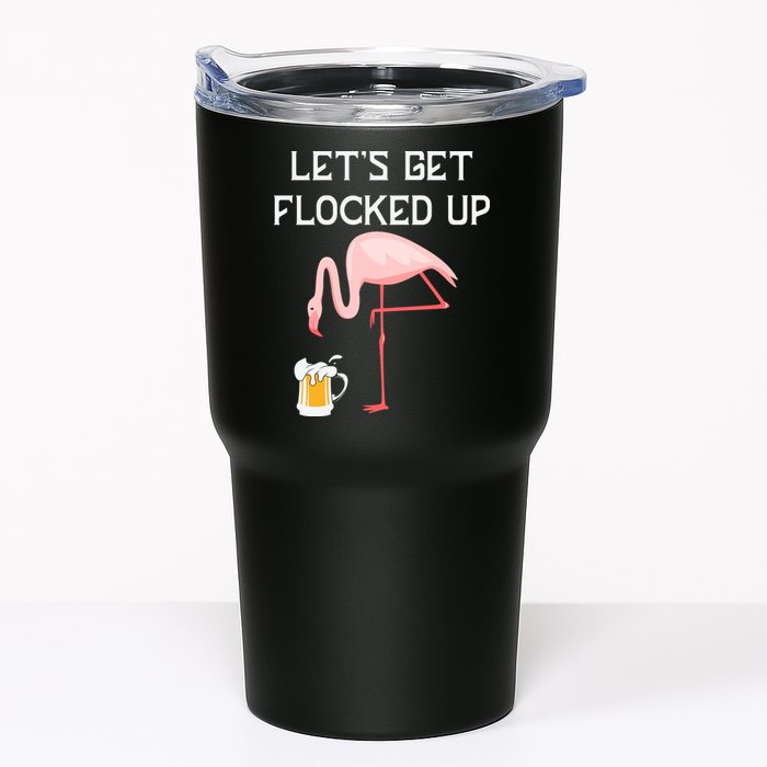 Flamingo Drinking Beer Funny Flamingo Tumbler