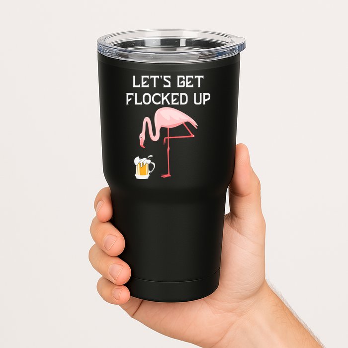Flamingo Drinking Beer Funny Flamingo Tumbler
