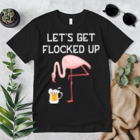 Flamingo Drinking Beer Funny Flamingo Premium T-Shirt