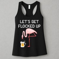 Flamingo Drinking Beer Funny Flamingo Womens Tank Top