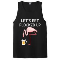 Flamingo Drinking Beer Funny Flamingo PosiCharge Competitor Tank