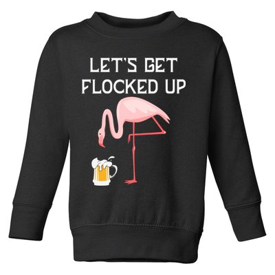 Flamingo Drinking Beer Funny Flamingo Toddler Sweatshirt